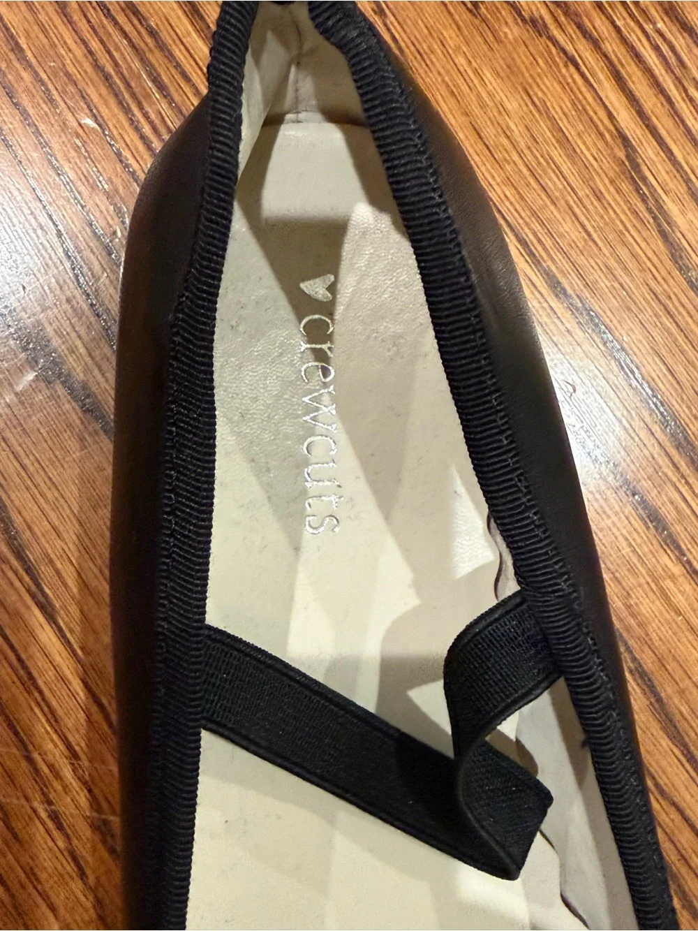 Crewcuts Black Ballet Flats with Elastic Strap - K3